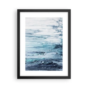 Poster in black frame - Blue Icicles - 30x40 cm