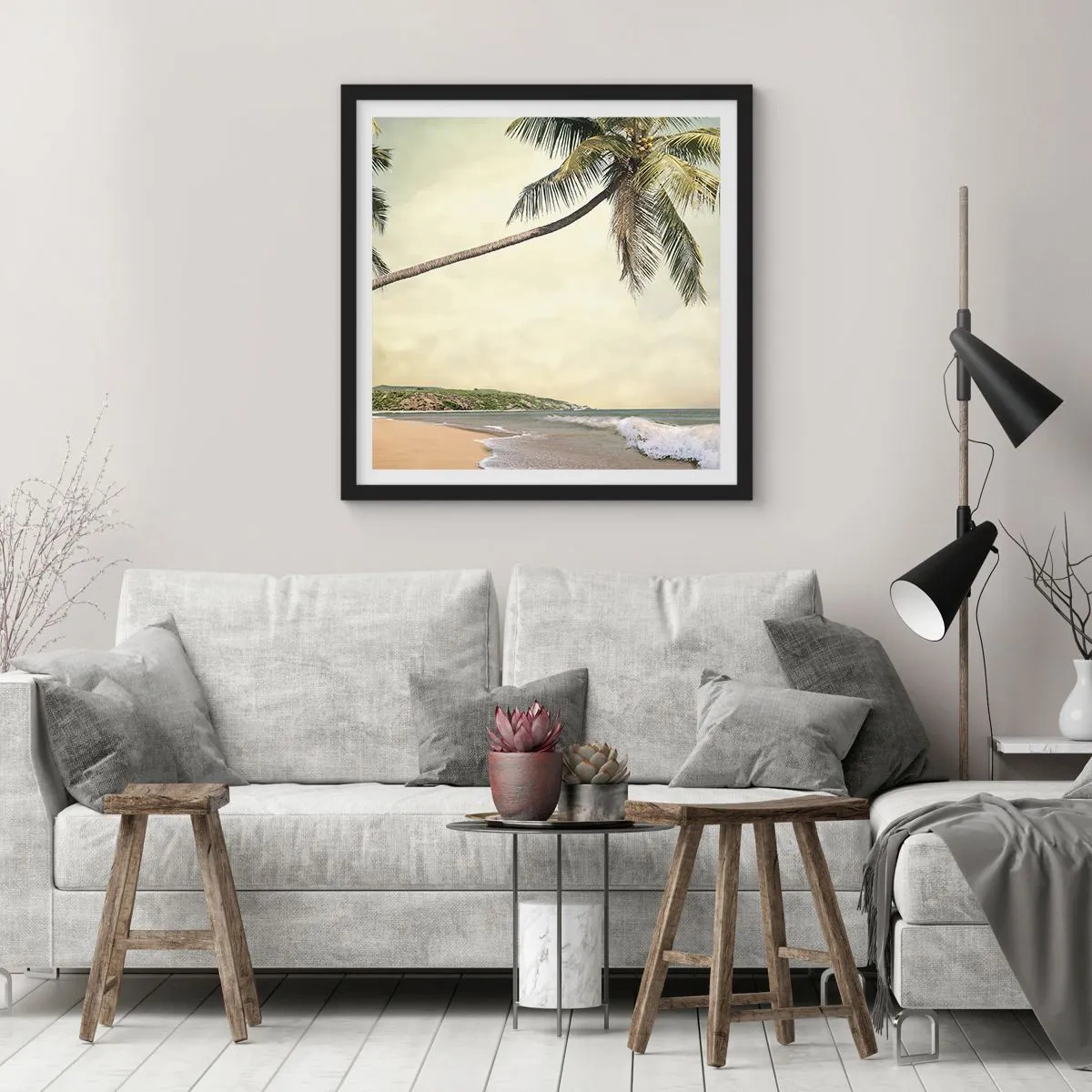 Poster in black frame - Tropical Dream - 60x60 cm