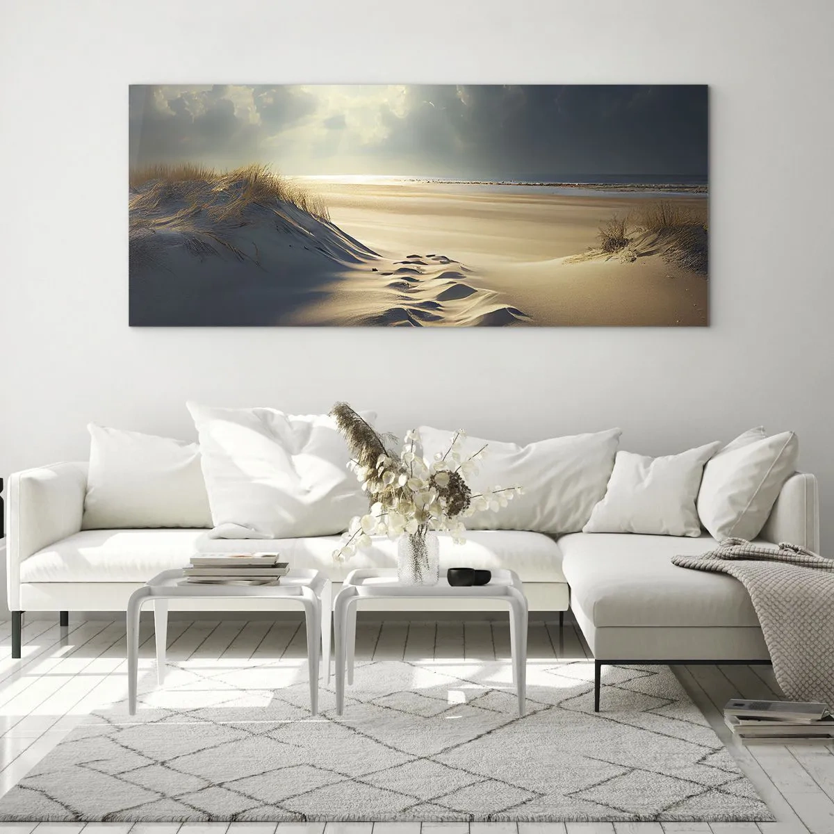 Glass picture - Calming Landscape - 100x40 cm