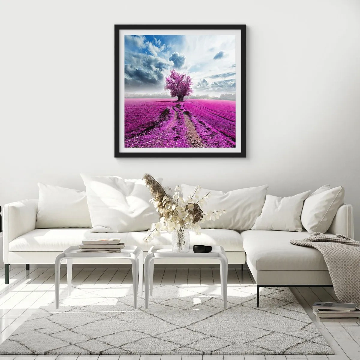 Poster in black frame - Heathland Charm - 60x60 cm