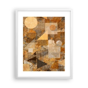 Poster in white frmae - Cubist Study in Brown - 40x50 cm