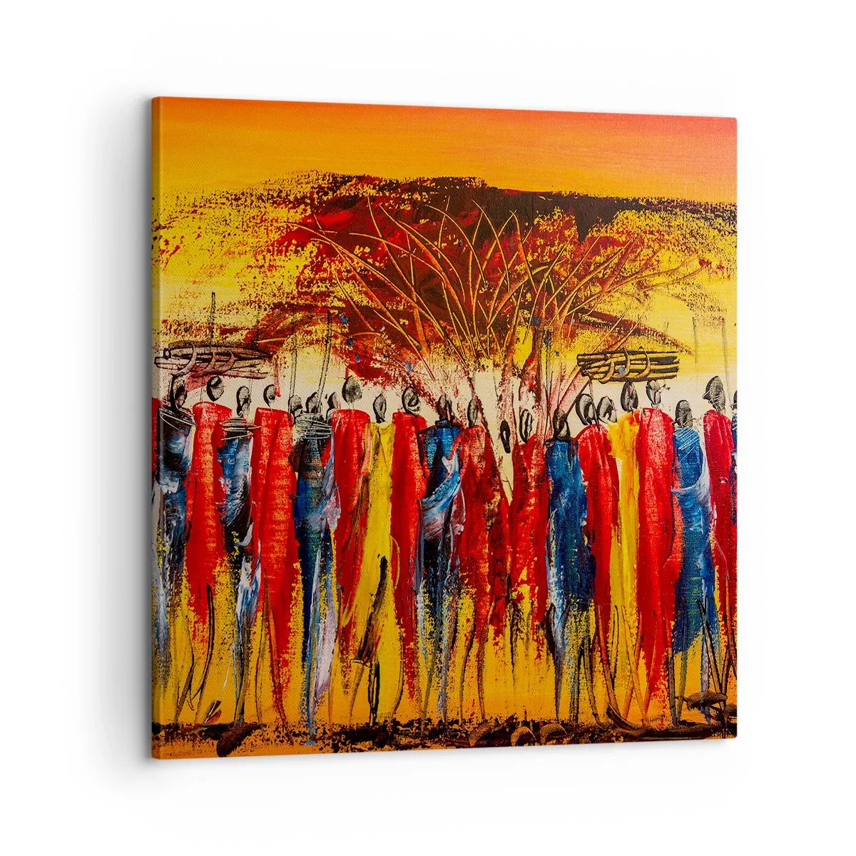 Canvas picture - Marching in the Rhythm of Tam-tam - 60x60 cm