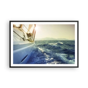 Poster in black frame - In Search of Adventure - 91x61 cm