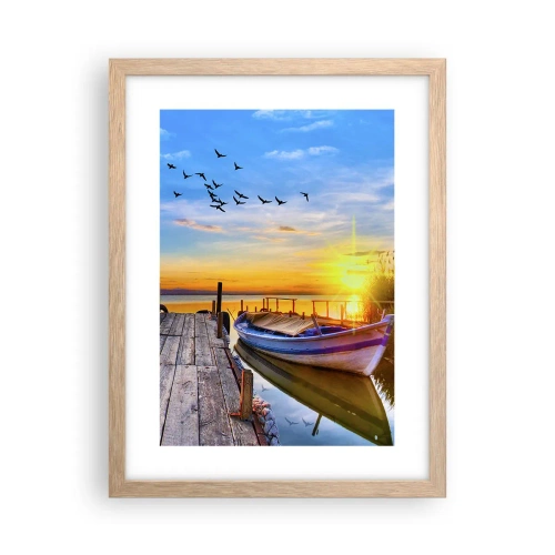 Poster in light oak frame - Goodbye, See You tomorrow - 30x40 cm