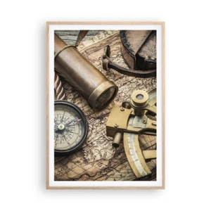 Poster in light oak frame - Show the Way - 70x100 cm