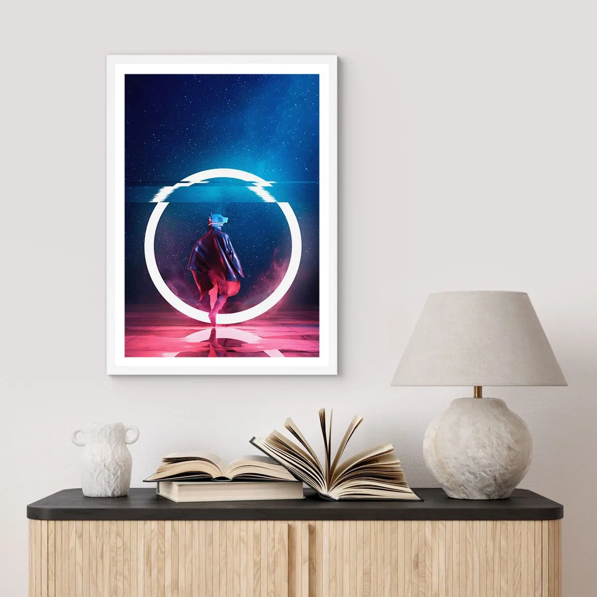 Poster in white frmae - Between Worlds - 70x100 cm