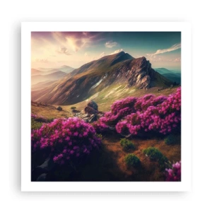 Poster - Summer in the Mountains - 60x60 cm