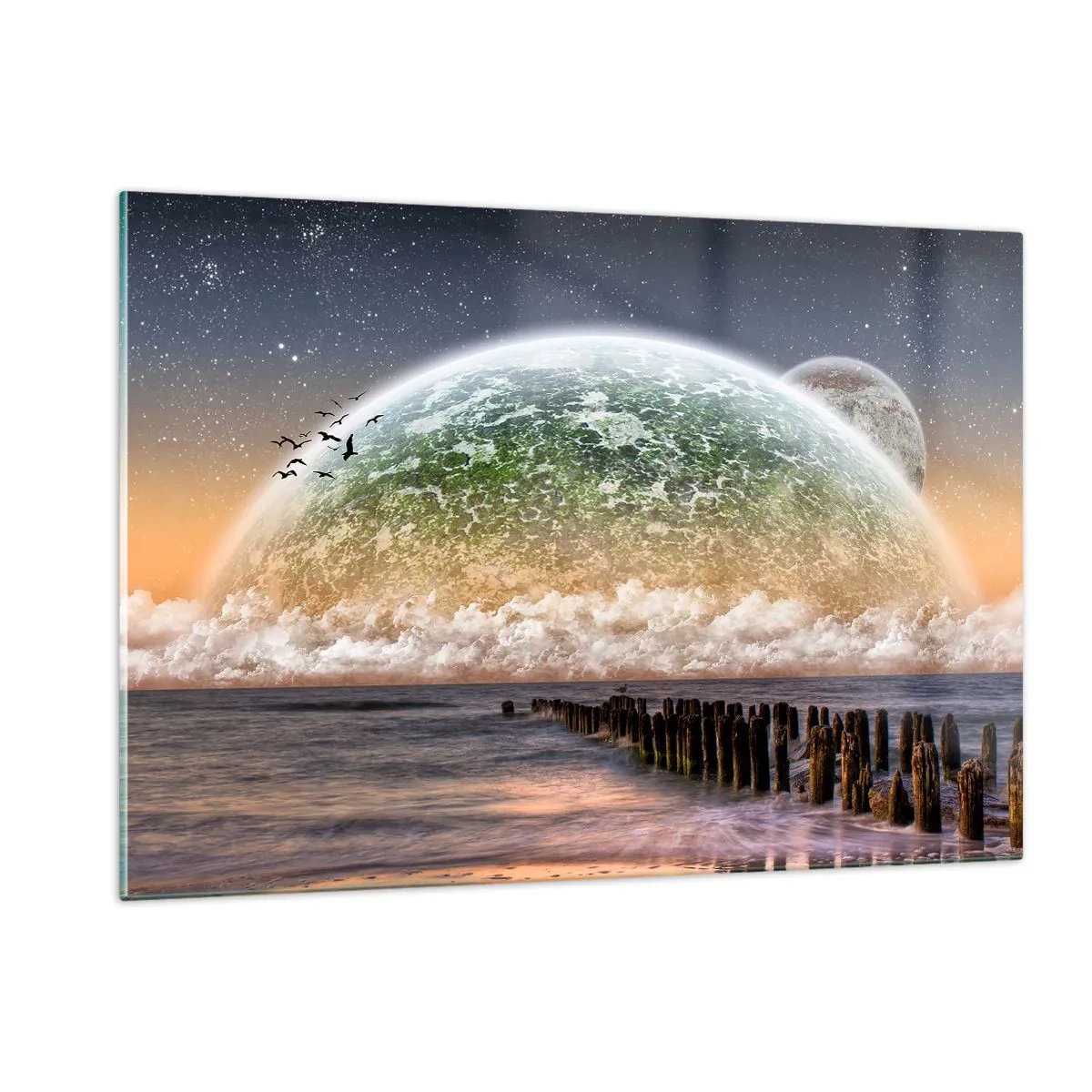 Glass picture - And the World Has Emerged from Water - 120x80 cm