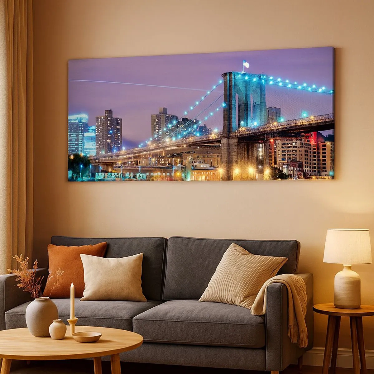 Canvas picture - Brooklyn Bridge for Many Years Now - 100x40 cm