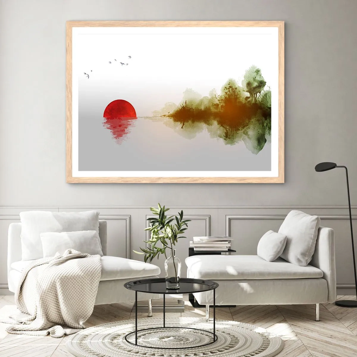 Poster in light oak frame - Promise of Peace - 70x50 cm