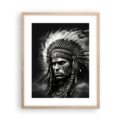 Poster in light oak frame - Chief and Warrior - 40x50 cm