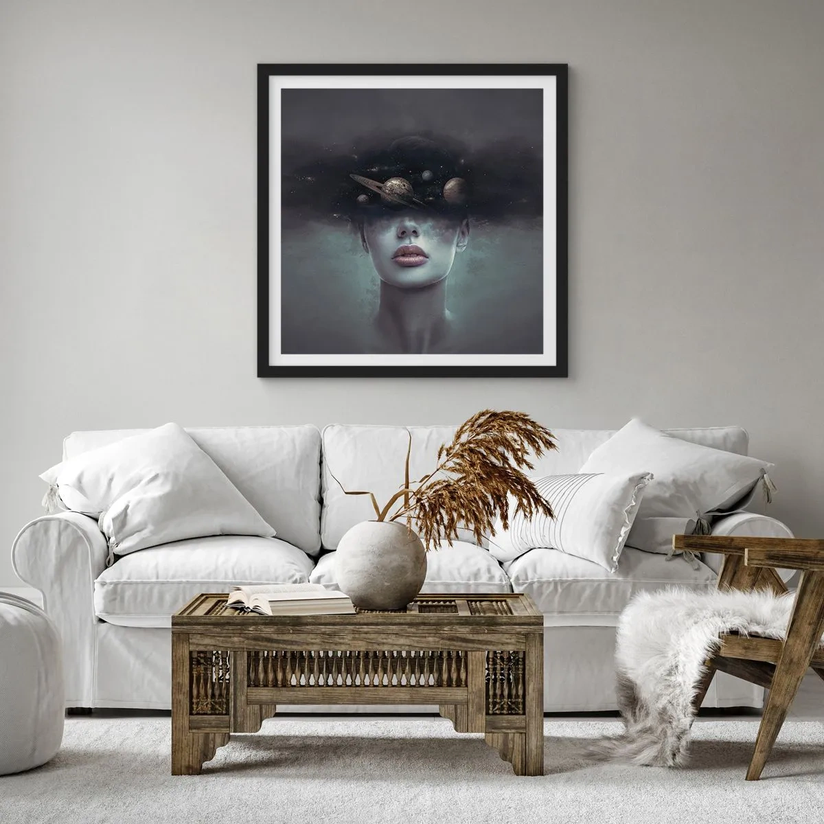 Poster in black frame - And Planets are Revolving… - 30x30 cm