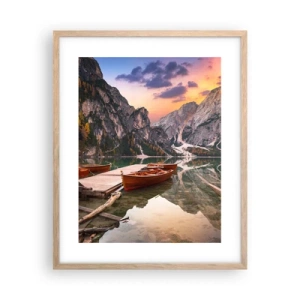 Poster in light oak frame - Promise of a Day - 40x50 cm