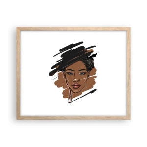 Poster in light oak frame - Sweet Like Chocolate - 50x40 cm