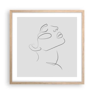 Poster in light oak frame - Meanders of a Dream - 50x50 cm