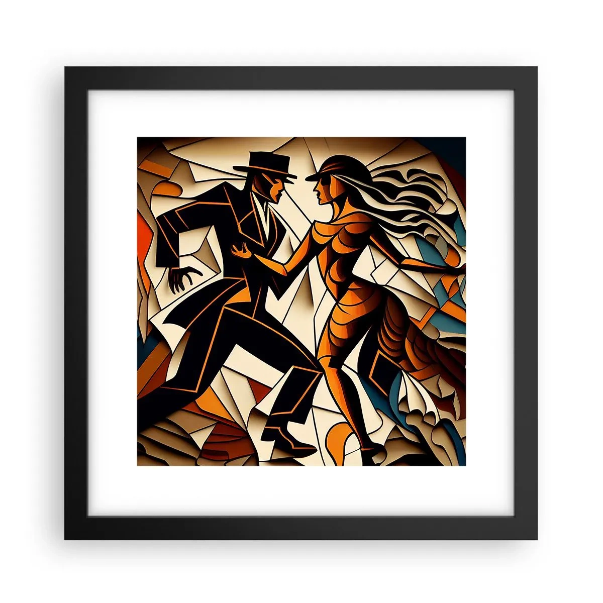 Poster in black frame - Dance of Passion  - 30x30 cm