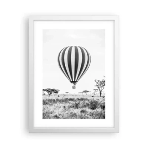 Poster in white frmae - Over the Savannah - 30x40 cm