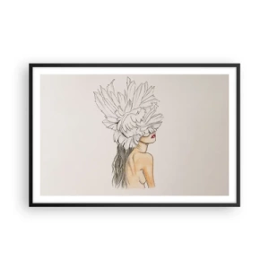 Poster in black frame - Crowned Beauty - 91x61 cm