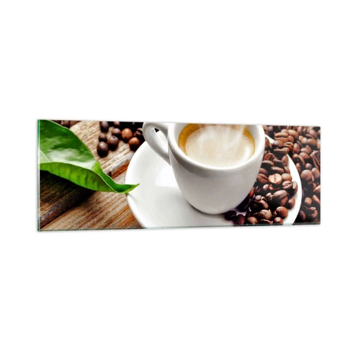 Glass picture - Coffee Is Served - 90x30 cm