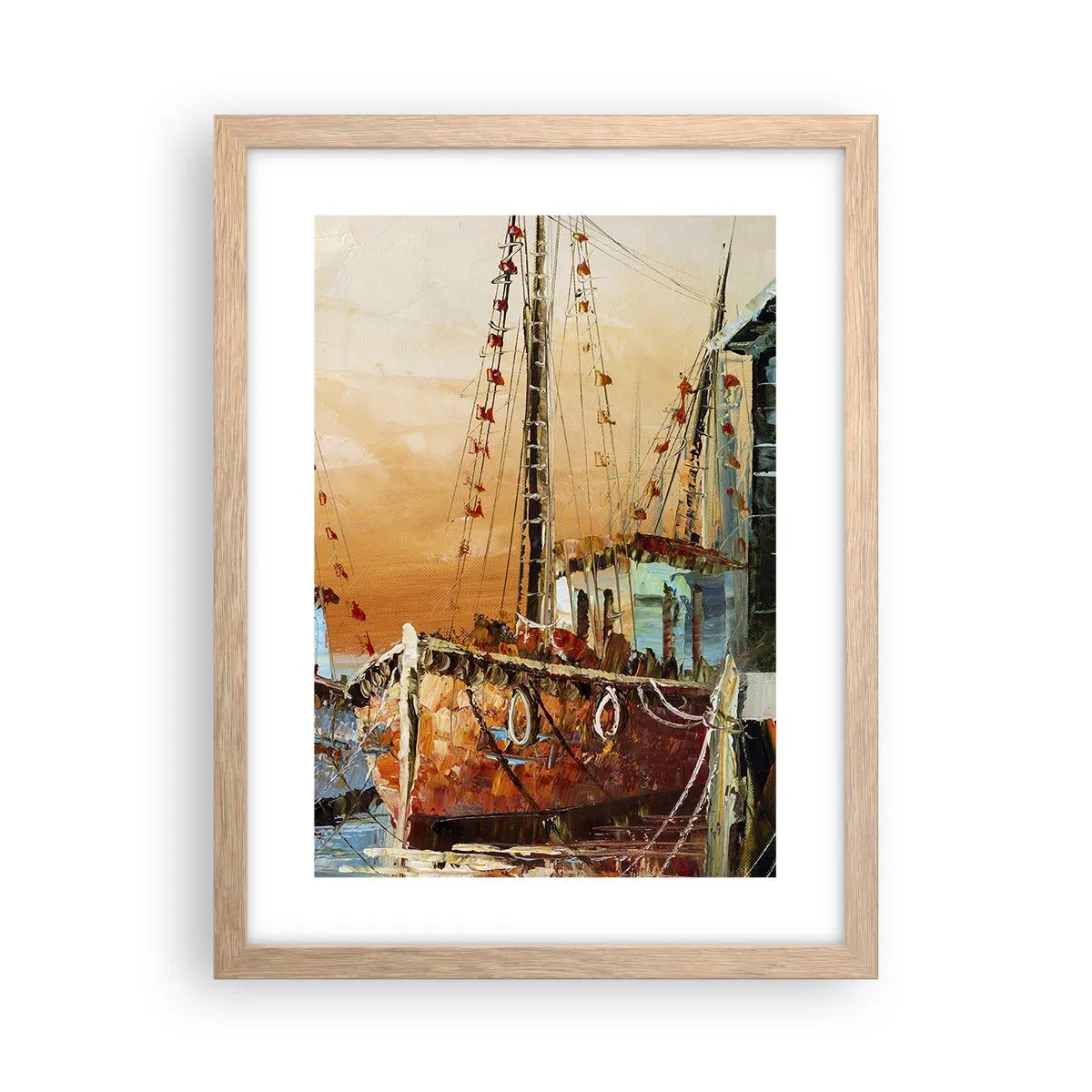 Poster in light oak frame - Calm Return - 30x40 cm