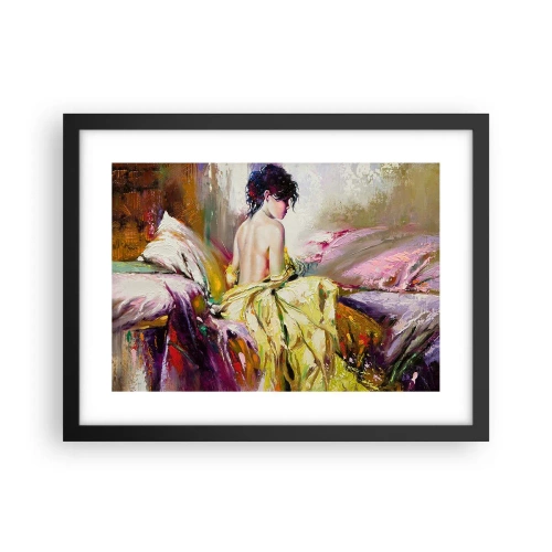 Poster in black frame - Graceful in Yellow - 40x30 cm