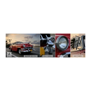 Photo Wallpaper Sample Standard Eco - Red Heat of the Tropics - Car, Automotive, Vintage - 100x30 cm