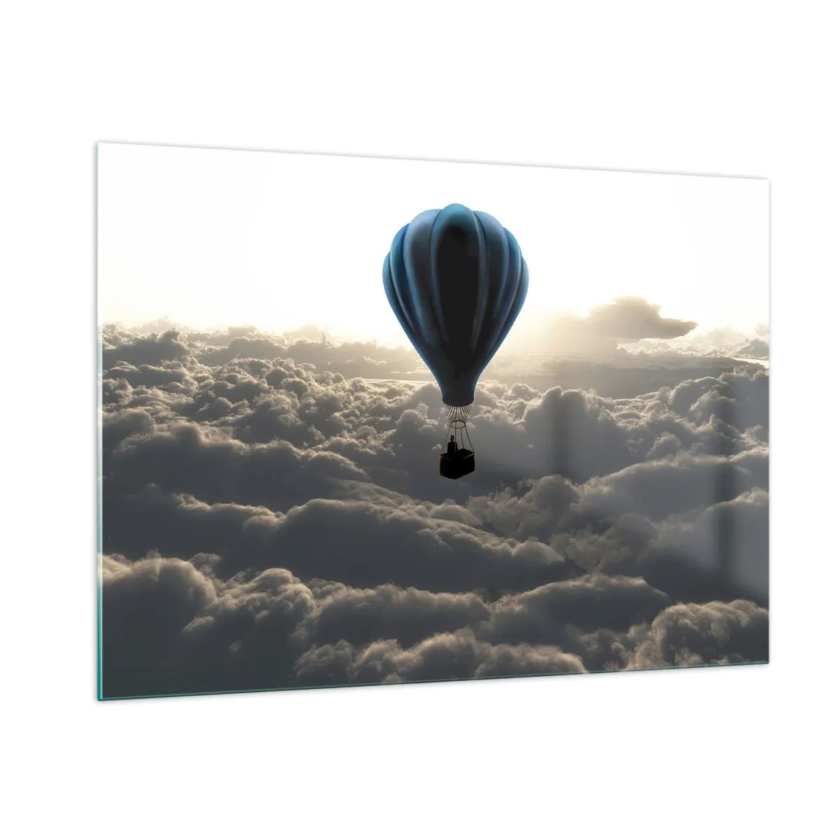 Glass picture - Wanderer above Clouds - 100x70 cm