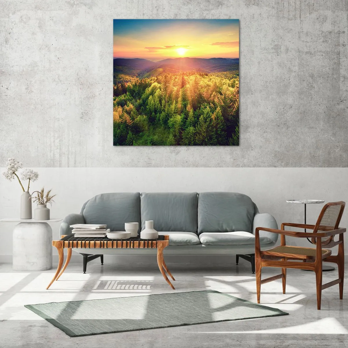 Glass picture - Peaks and Summits - 30x30 cm
