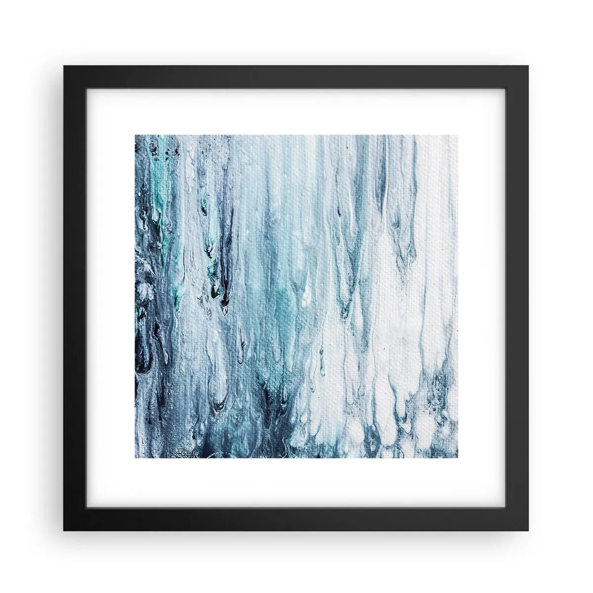 Poster in black frame - Blue Icicles - 30x30 cm