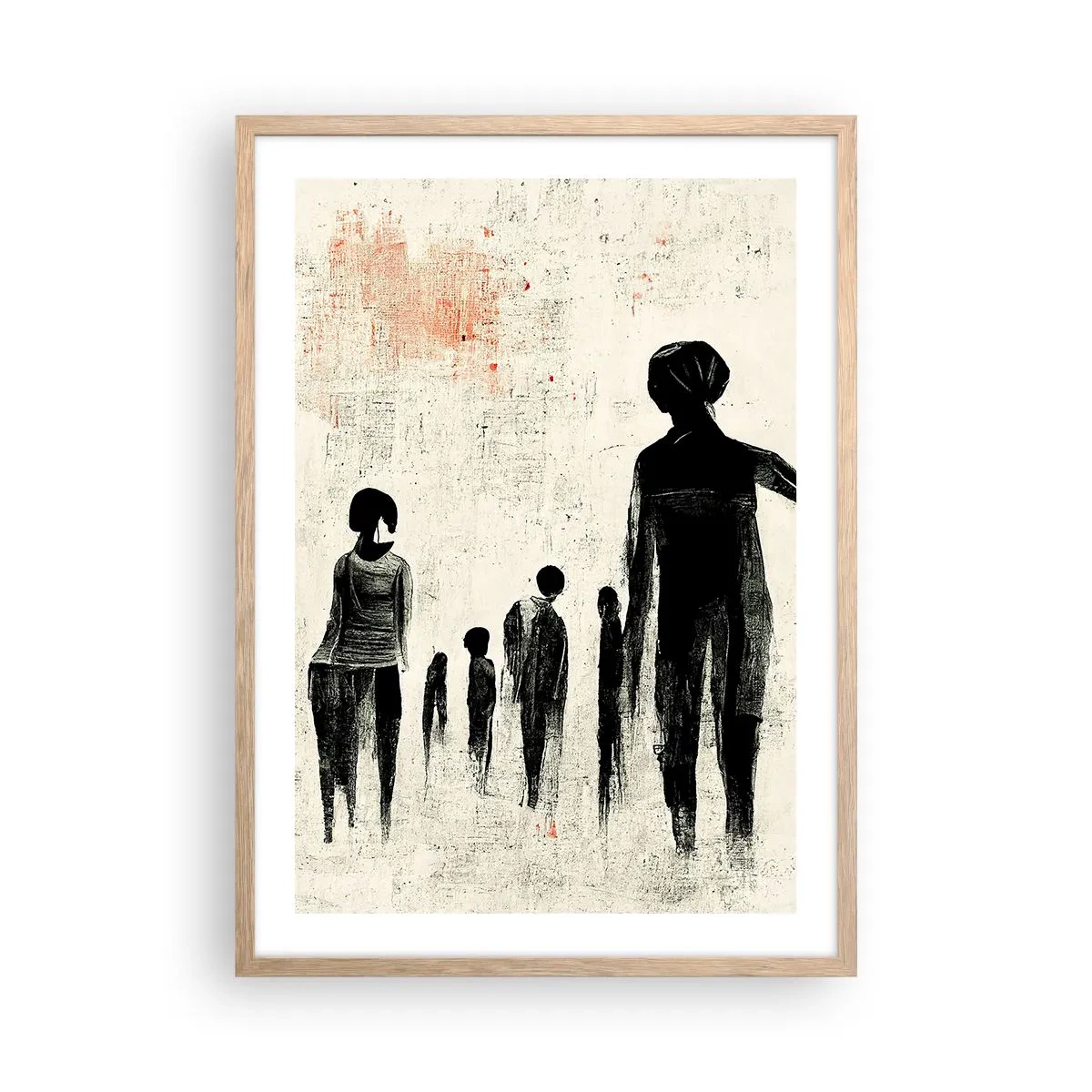 Poster in light oak frame - Against Solitude - 50x70 cm