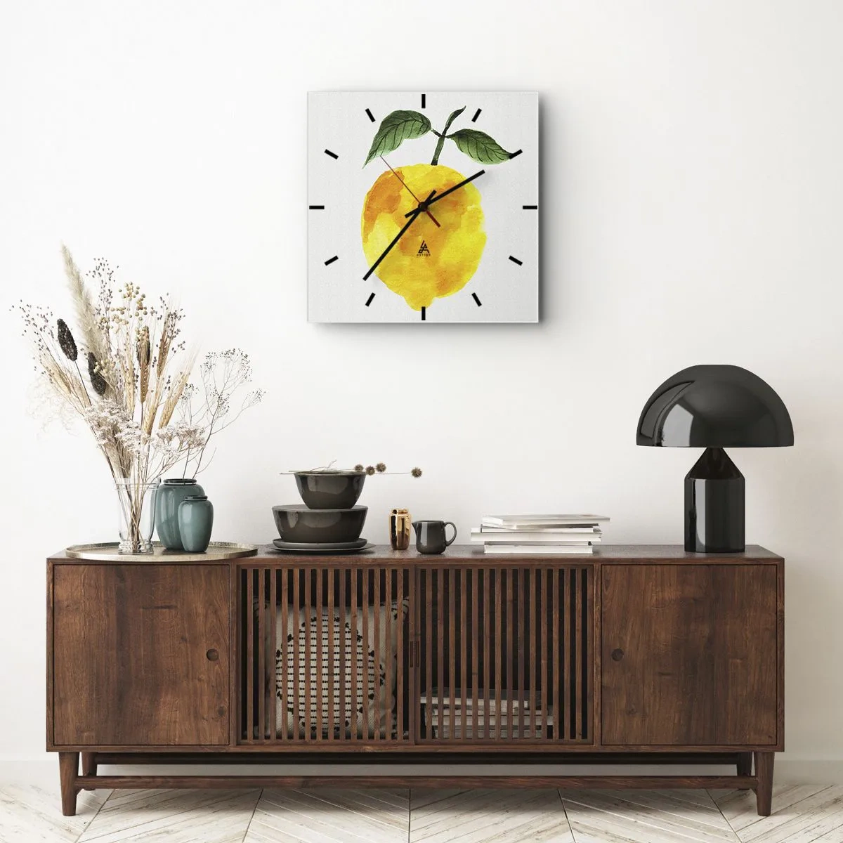 Wall clock - Clock on glass - How to Get the Taste of the Sun - 40x40 cm