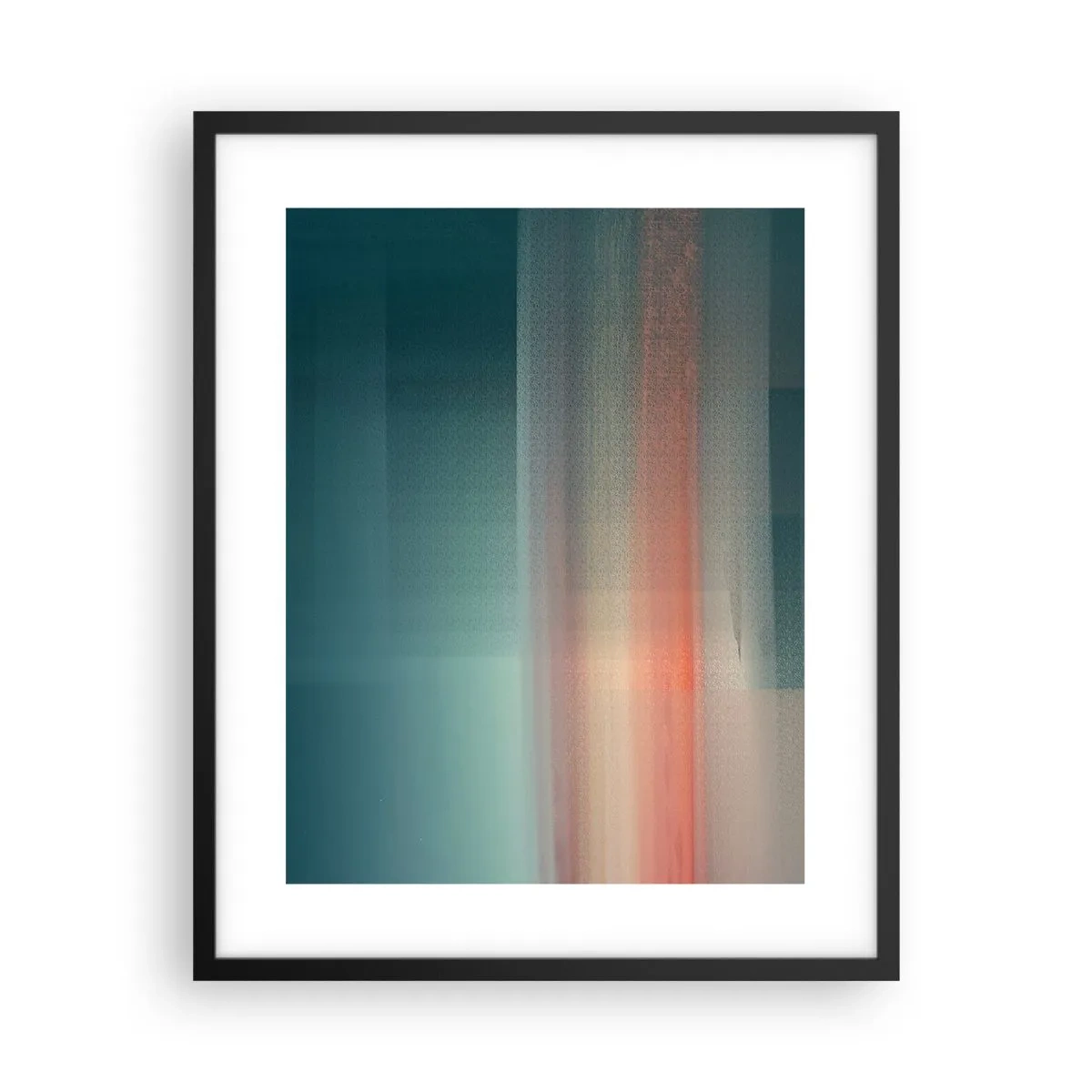 Poster in black frame - Abstract: Light Waves - 40x50 cm