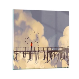 Glass picture - Blue Longing - 60x60 cm
