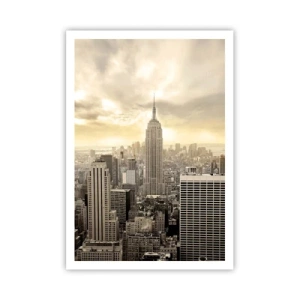 Poster - New York Woven in Grey - 70x100 cm