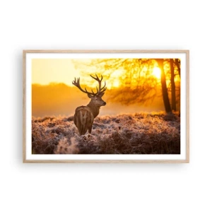 Poster in light oak frame - King of Autumnal Forest - 91x61 cm