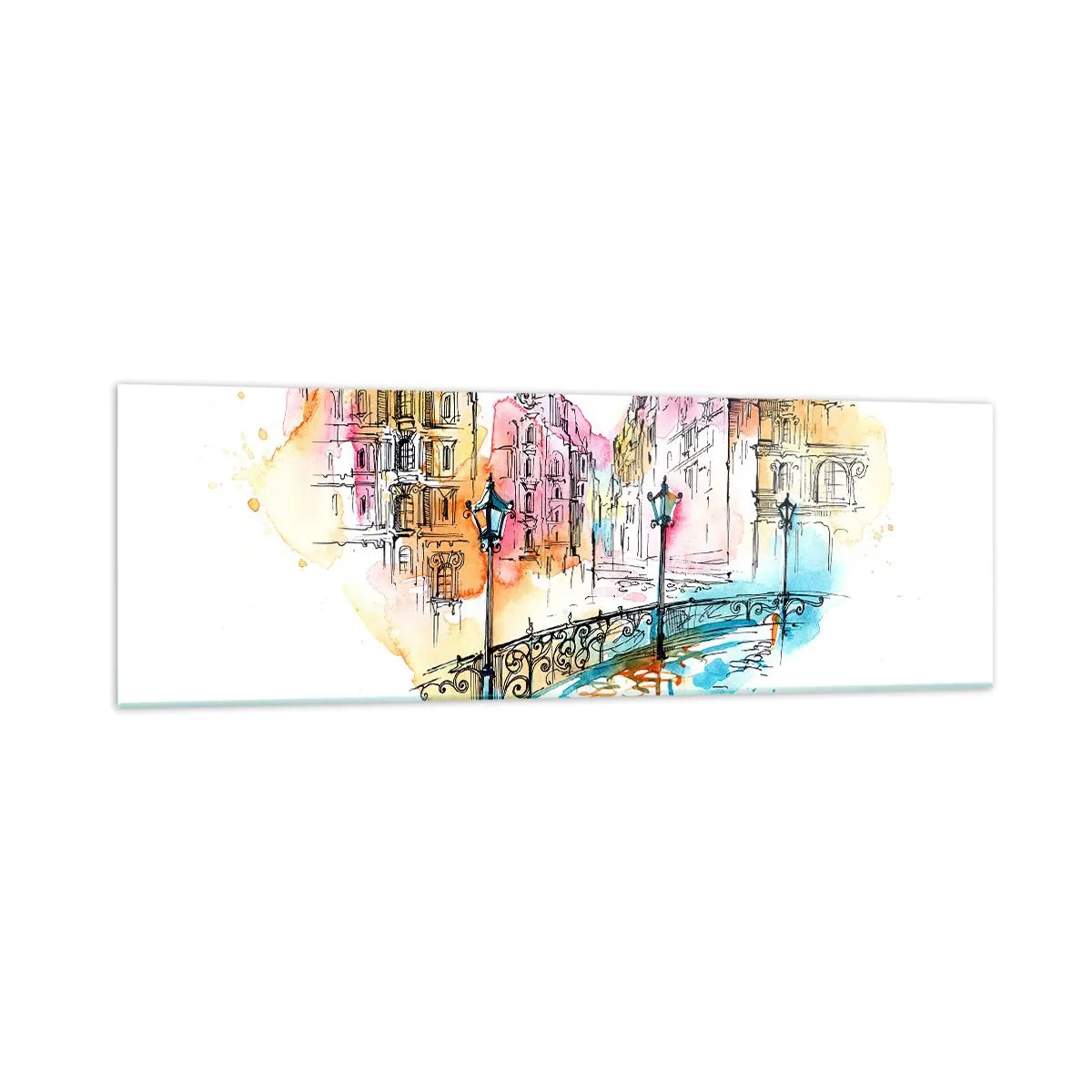 Glass picture - Heart of a City - 160x50 cm