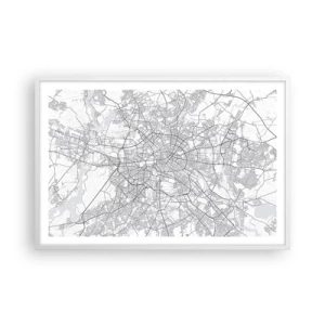 Poster in white frmae - Flower of Berlin - 91x61 cm
