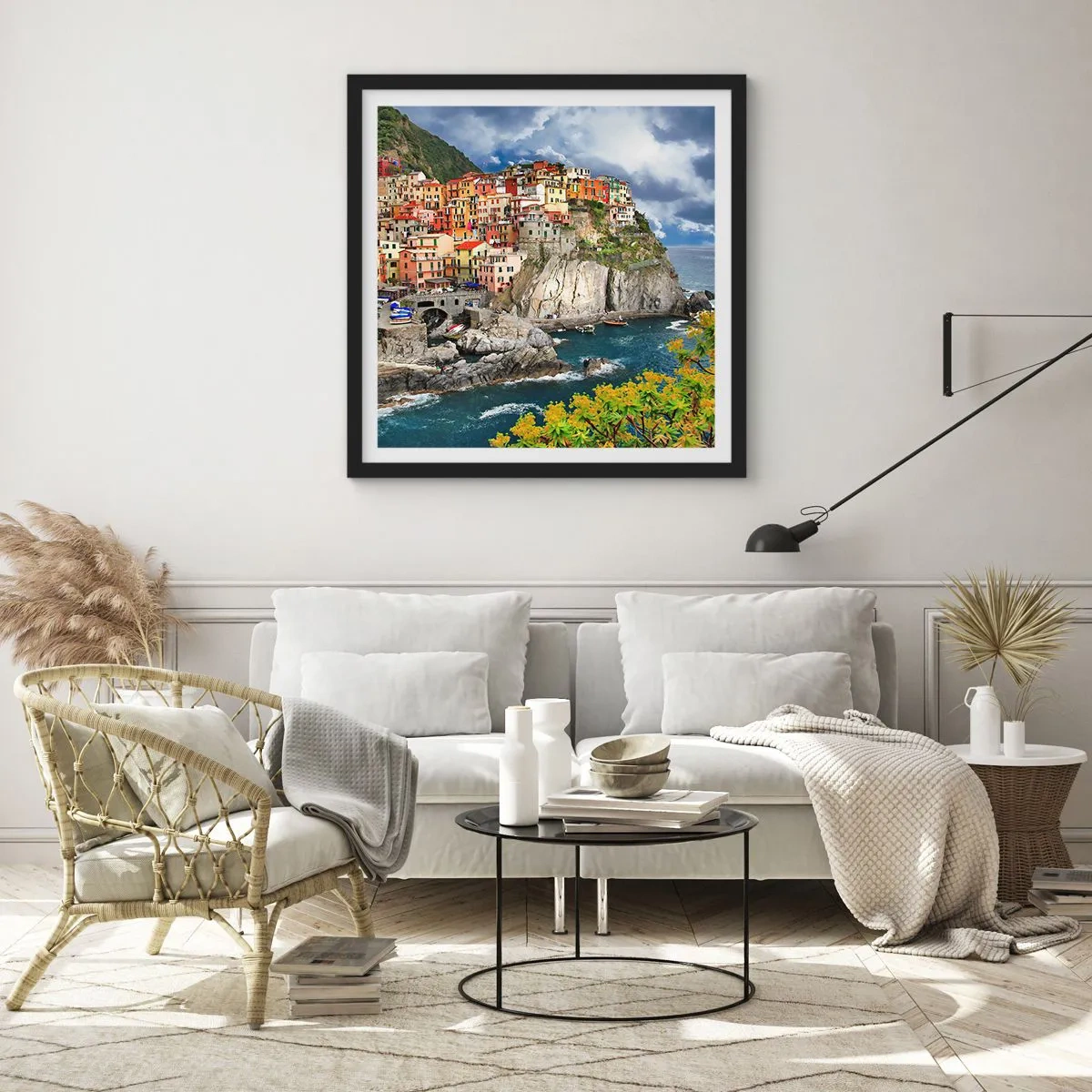 Poster in black frame - Hugging the Rocks - 60x60 cm