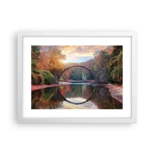 Poster in white frmae - On the Other Side of a Mirror - 40x30 cm