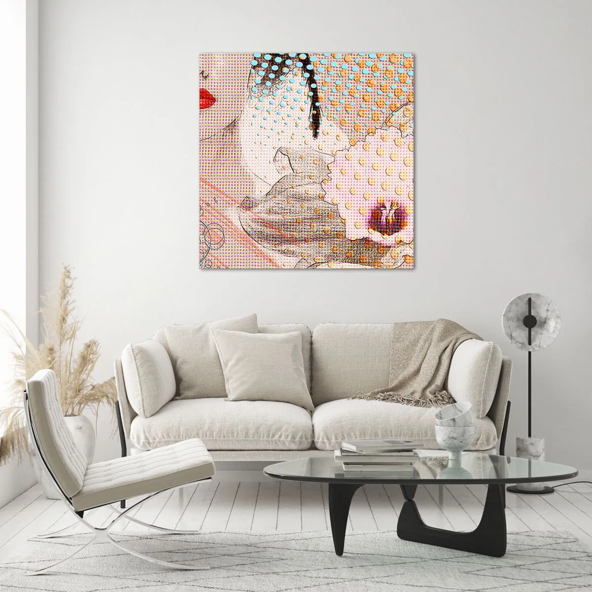 Glass picture - Comic Heroine - 40x40 cm