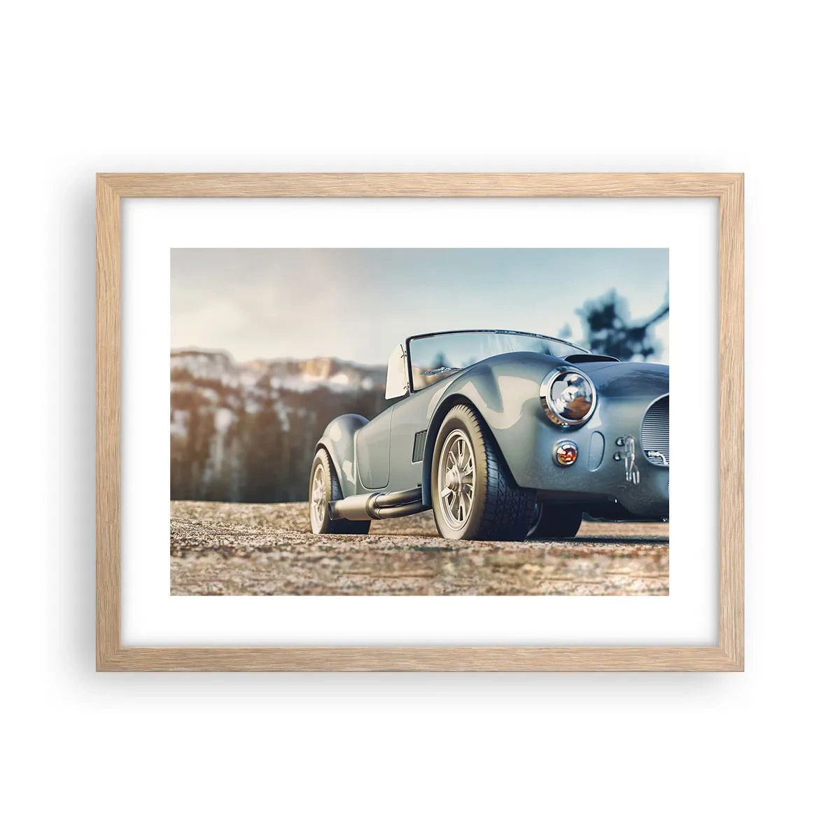 Poster in light oak frame - Styel Is What Counts - 40x30 cm