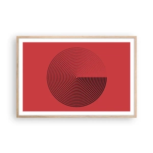 Poster in light oak frame - Circular Movement - 91x61 cm
