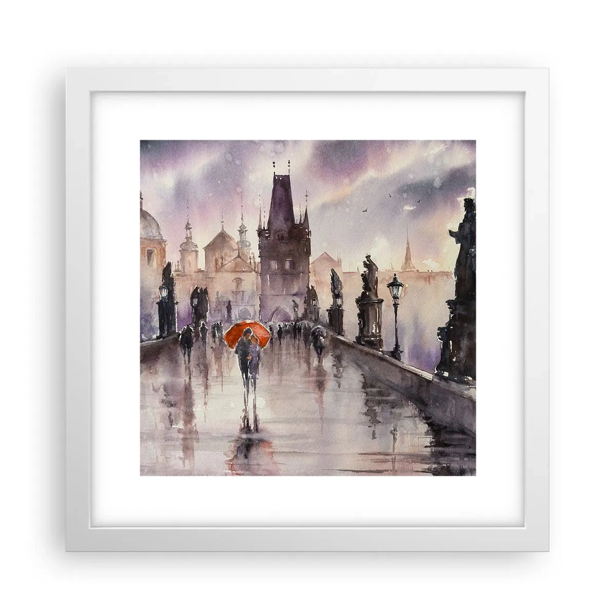 Poster in white frmae - Peaople Don't Change - 30x30 cm