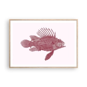 Poster in light oak frame - Dweller of Exotic Waters - 100x70 cm