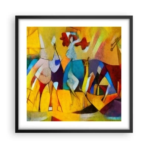 Poster in black frame - Sun -Life - Happiness - 50x50 cm