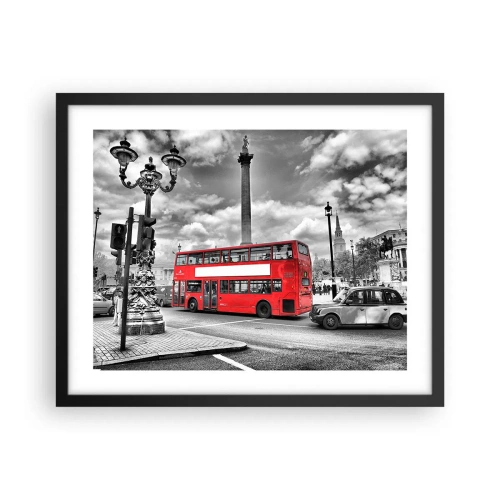 Poster in black frame - Real Bloodstream of a City - 50x40 cm