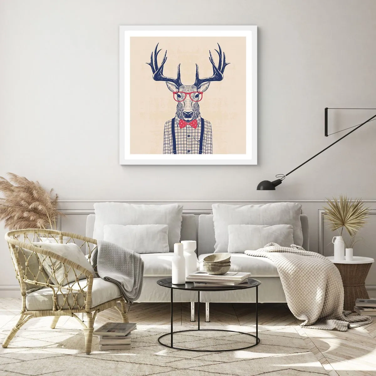 Poster in white frmae - Fun Extravagance - 60x60 cm