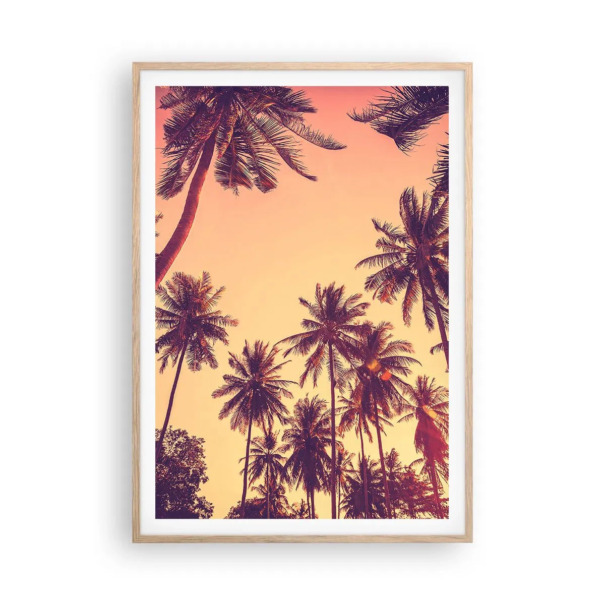 Poster in light oak frame - Tropical Variation - 70x100 cm