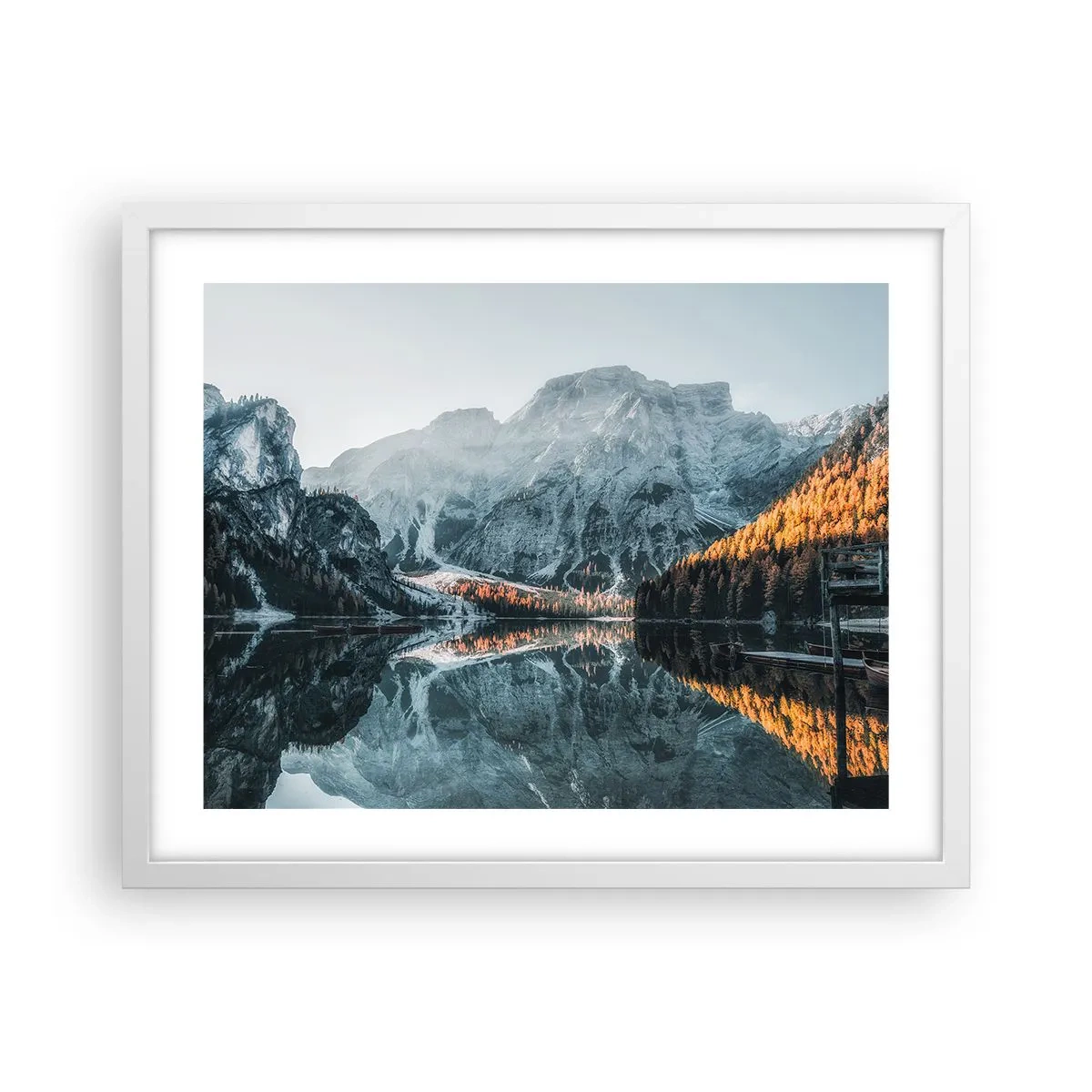 Poster in white frmae - Mirror Landscape - 50x40 cm