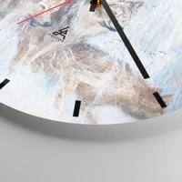 Clock face with lines